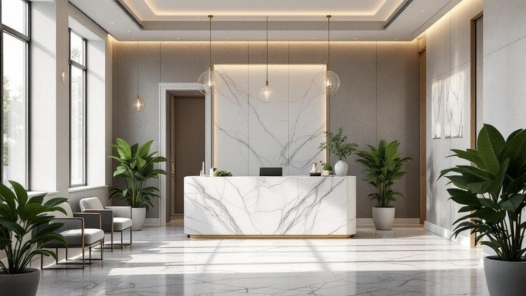 Modern dental office reception