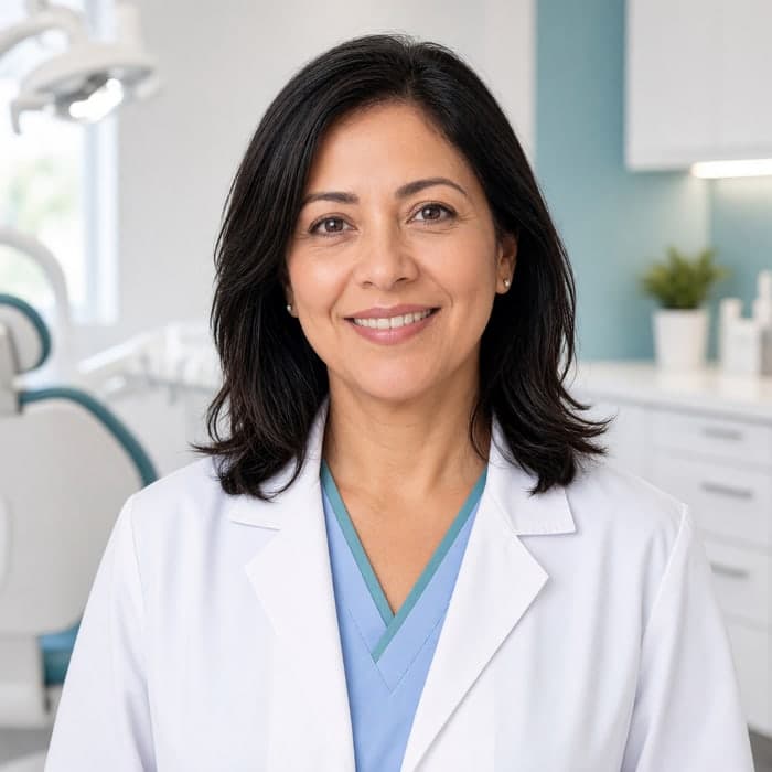 Portrait of Dr. Elena Ruiz, lead dentist at Canyon Lake Family Dentistry